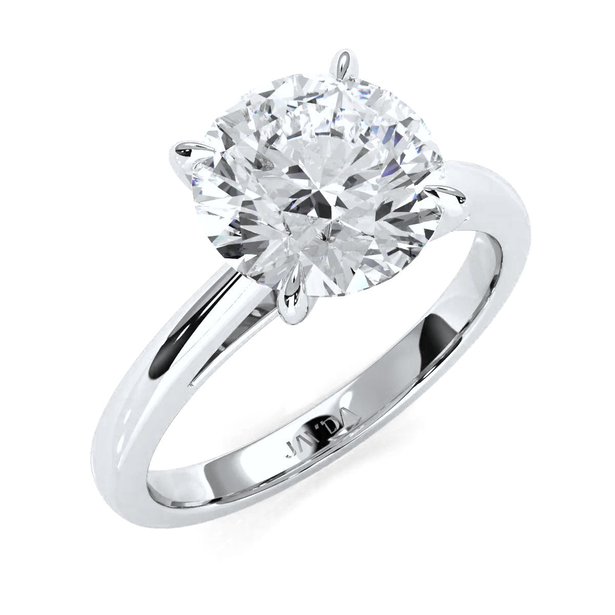 4g Cathedral Style Solitaire 2.5mm Heart Engagement Ring Setting IGI Certified 1.00 Ctw.