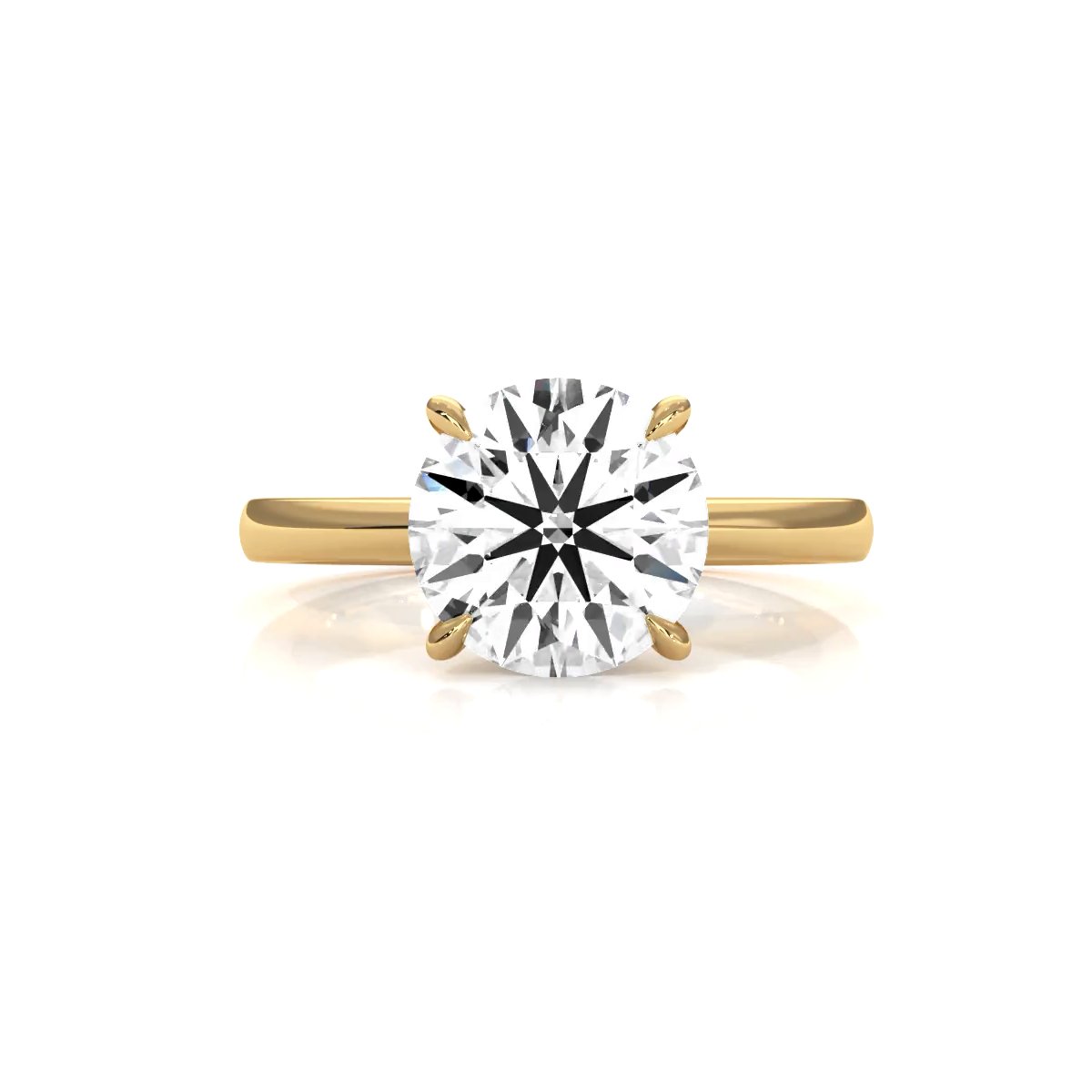 4g Cathedral Style Solitaire 2.5mm Heart Engagement Ring Setting IGI Certified 1.00 Ctw.