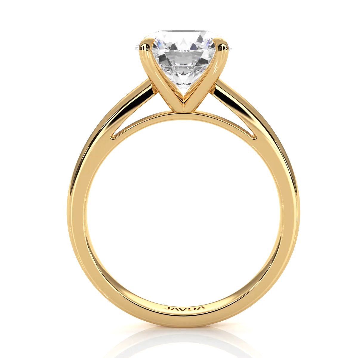 4g Cathedral Style Solitaire 2.5mm Heart Engagement Ring Setting IGI Certified 1.00 Ctw.