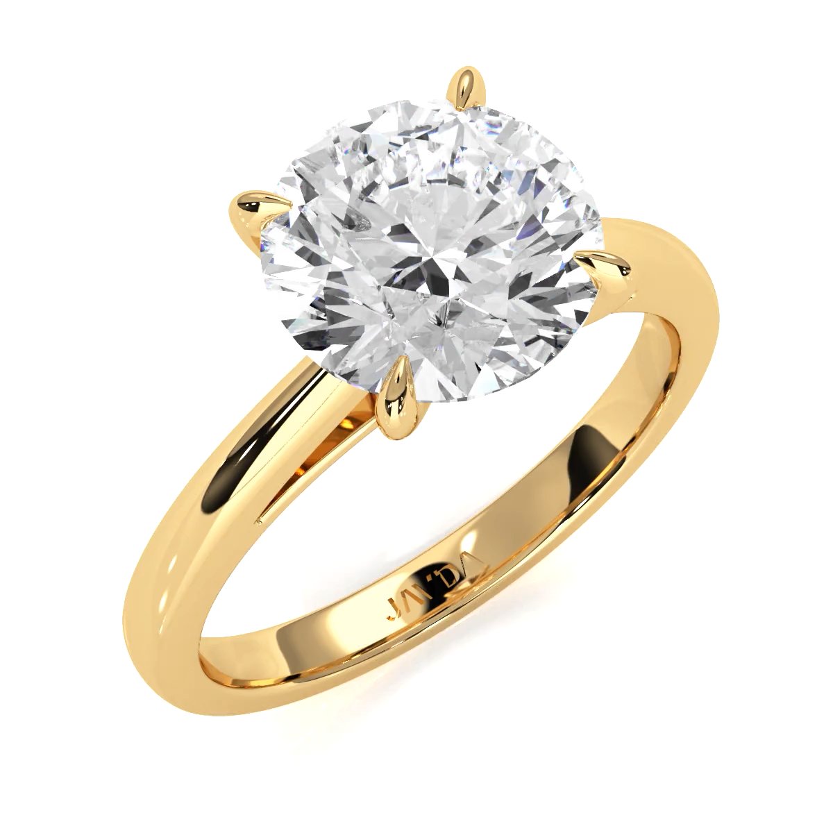 4g Cathedral Style Solitaire 2.5mm Heart Engagement Ring Setting IGI Certified 1.00 Ctw.