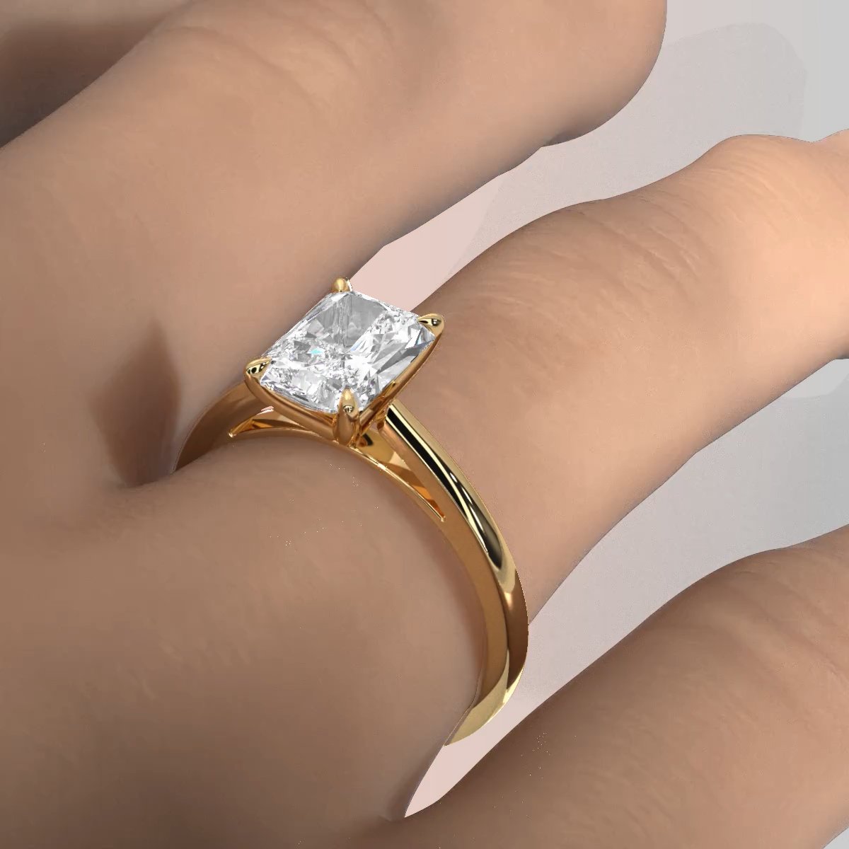 4g Cathedral Style Solitaire 2.5mm Heart Engagement Ring Setting IGI Certified 1.00 Ctw.