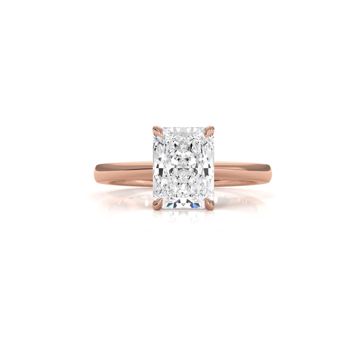 4g Cathedral Style Solitaire 2.5mm Heart Engagement Ring Setting IGI Certified 1.00 Ctw.