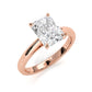 4g Cathedral Style Solitaire 2.5mm Heart Engagement Ring Setting IGI Certified 1.00 Ctw.