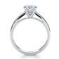 4g Cathedral Style Solitaire 2.5mm Heart Engagement Ring Setting IGI Certified 1.00 Ctw.