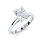 4g Cathedral Style Solitaire 2.5mm Heart Engagement Ring Setting IGI Certified 1.00 Ctw.