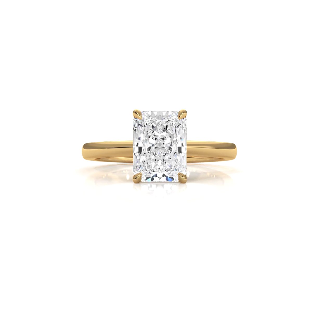 4g Cathedral Style Solitaire 2.5mm Heart Engagement Ring Setting IGI Certified 1.00 Ctw.