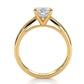 4g Cathedral Style Solitaire 2.5mm Heart Engagement Ring Setting IGI Certified 1.00 Ctw.