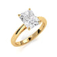 4g Cathedral Style Solitaire 2.5mm Heart Engagement Ring Setting IGI Certified 1.00 Ctw.