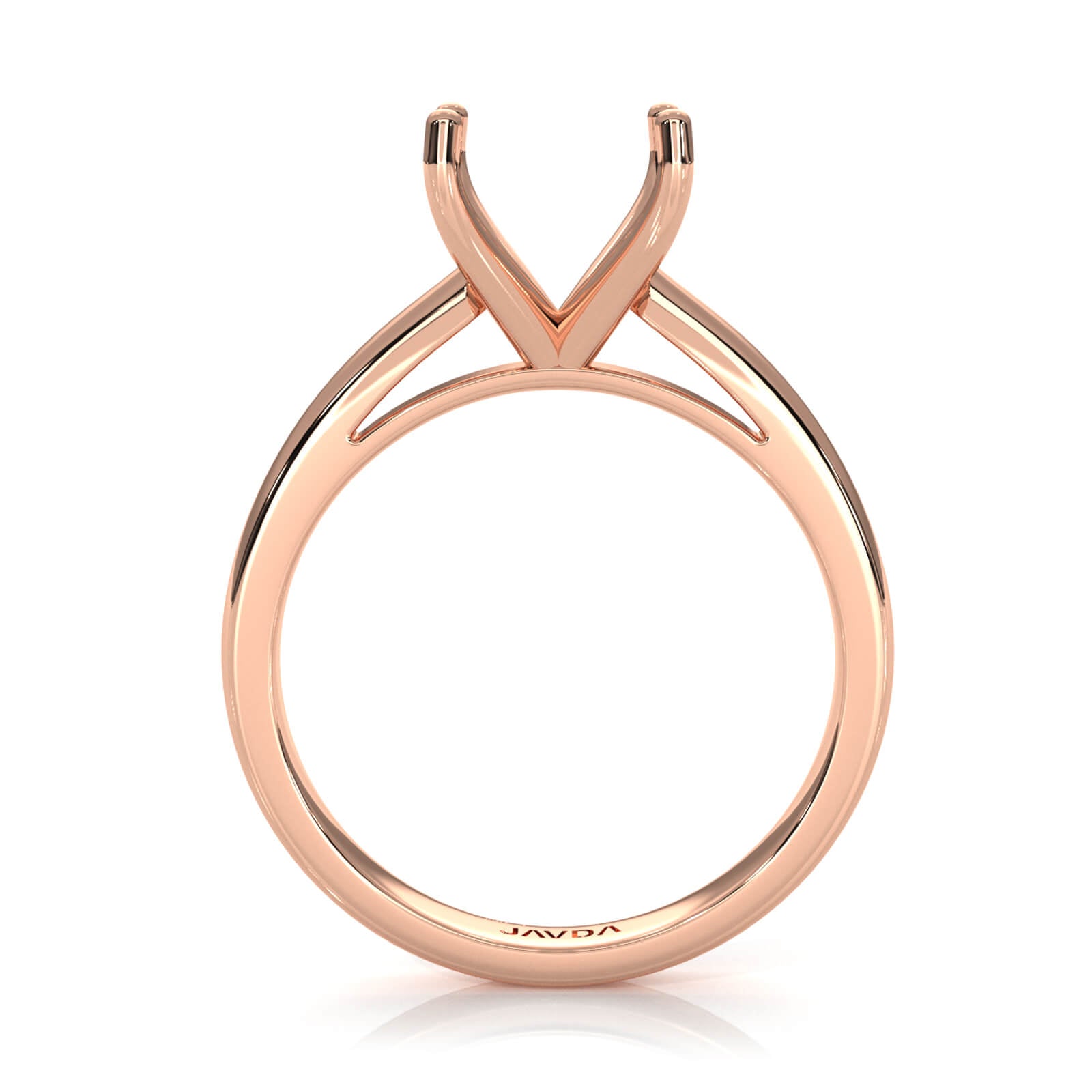 4g Cathedral Style Solitaire  Semi Mount Engagement Ring Setting 2.5mm