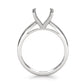 4g Cathedral Style Solitaire  Semi Mount Engagement Ring Setting 2.5mm