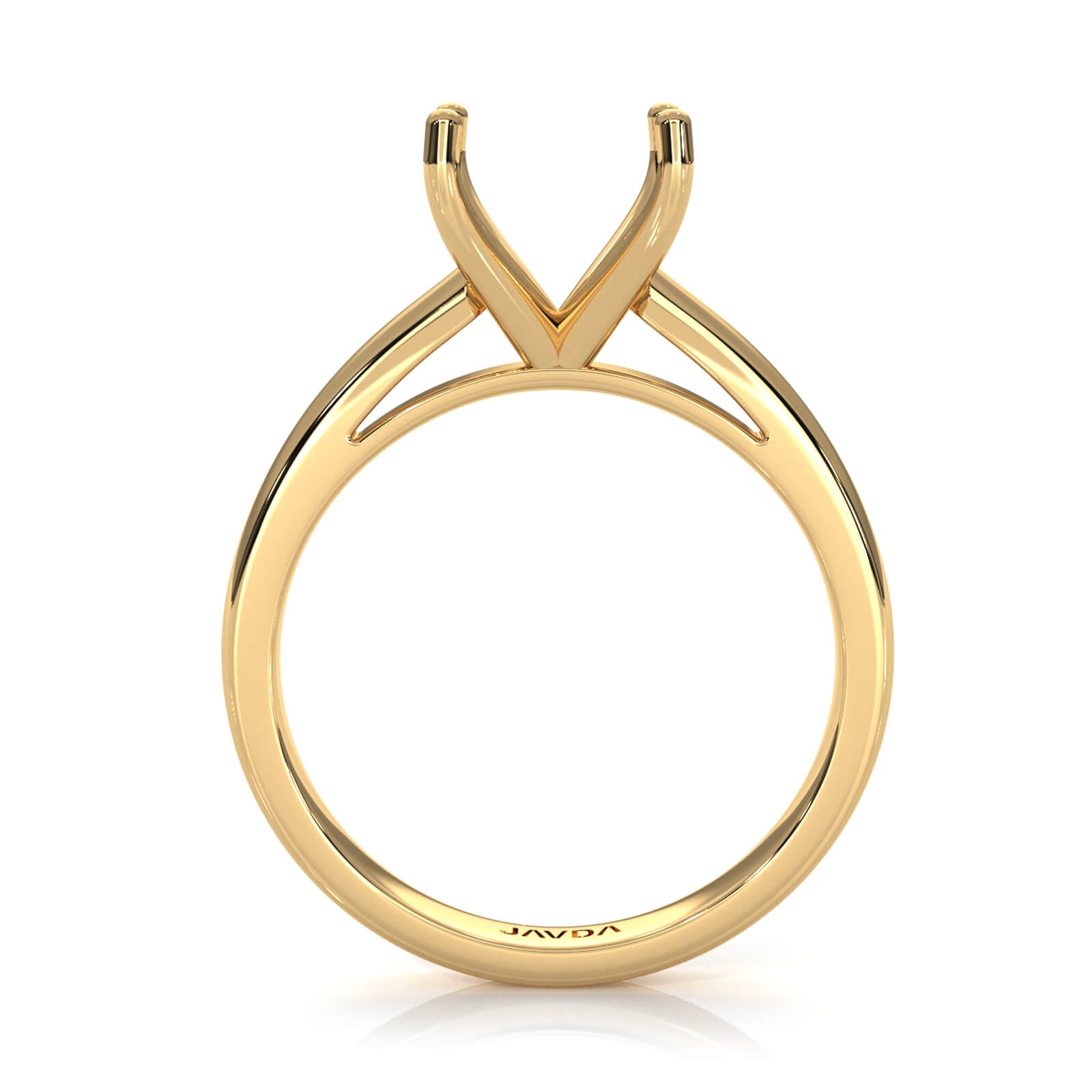 4g Cathedral Style Solitaire  Semi Mount Engagement Ring Setting 2.5mm