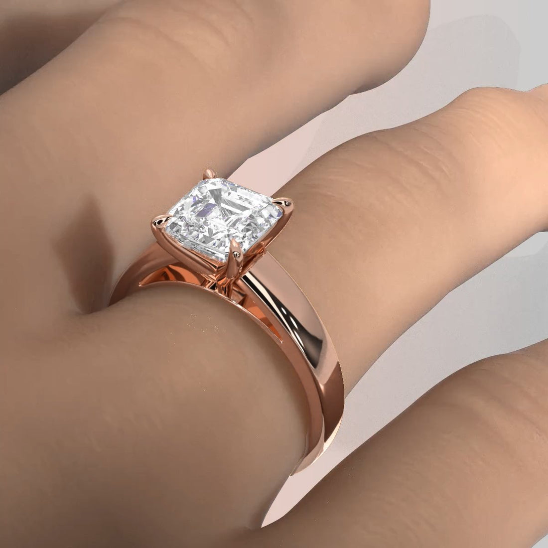 7g Cathedral Style Solitaire Lab Grown Diamond IGI Certified Engagement Ring 5.5mm 1.00 Ctw.