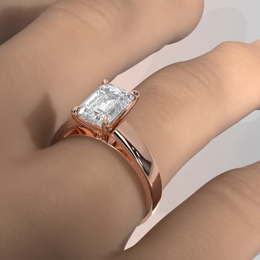 7g Cathedral Style Solitaire Lab Grown Diamond IGI Certified Engagement Ring 5.5mm 1.00 Ctw.