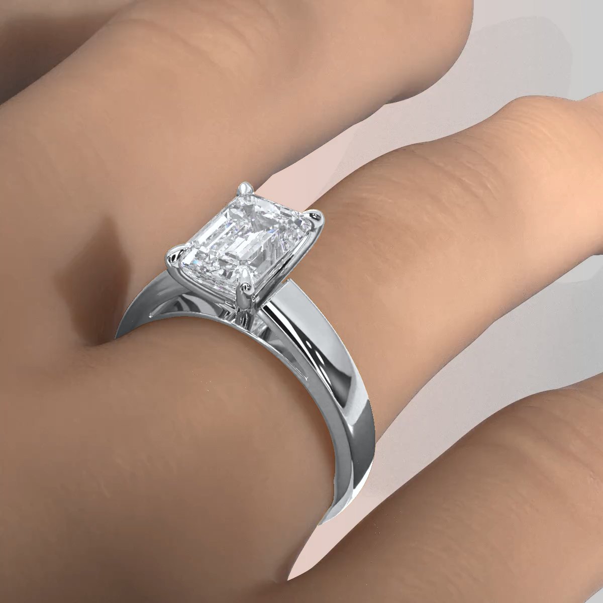 7g Cathedral Style Solitaire Lab Grown Diamond IGI Certified Engagement Ring 5.5mm 1.00 Ctw.