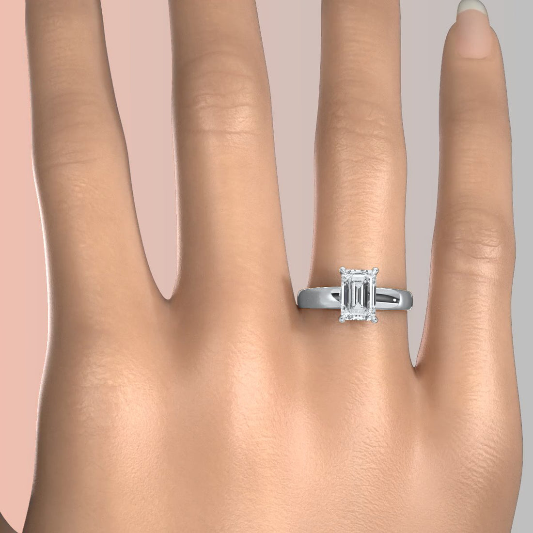 7g Cathedral Style Solitaire Lab Grown Diamond IGI Certified Engagement Ring 5.5mm 1.00 Ctw.