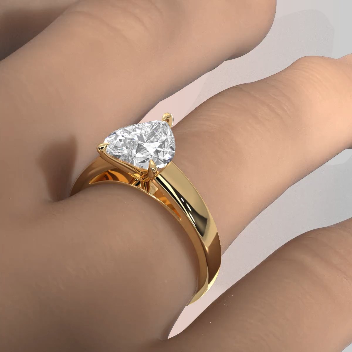 7g Cathedral Style Solitaire Lab Grown Diamond IGI Certified Engagement Ring 5.5mm 1.00 Ctw.