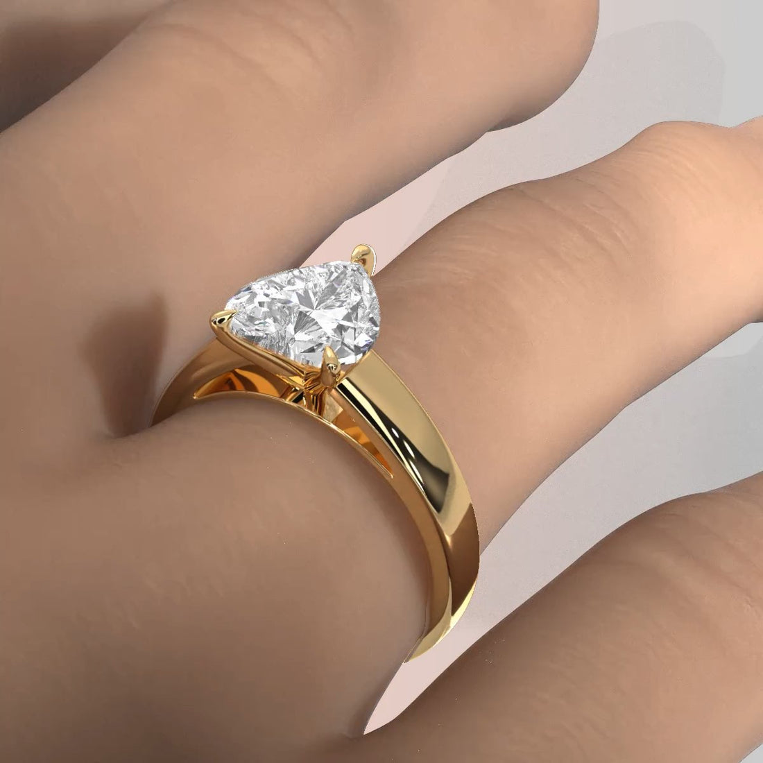 7g Cathedral Style Solitaire Lab Grown Diamond IGI Certified Engagement Ring 5.5mm 1.00 Ctw.