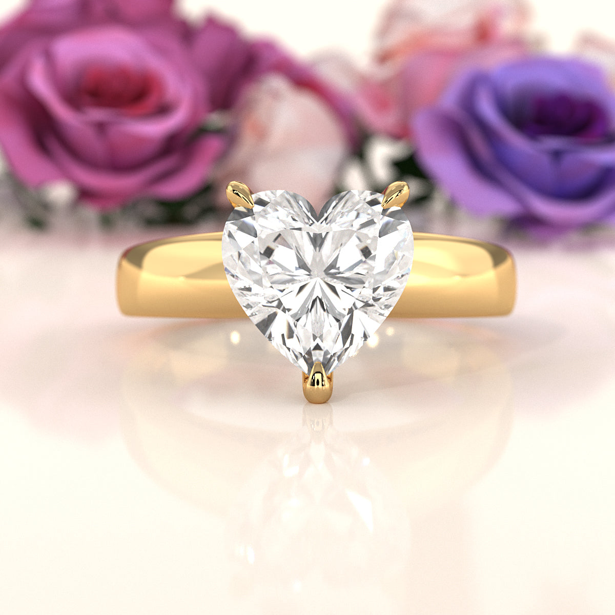 7g Cathedral Style Solitaire Lab Grown Diamond IGI Certified Engagement Ring 5.5mm 1.00 Ctw.