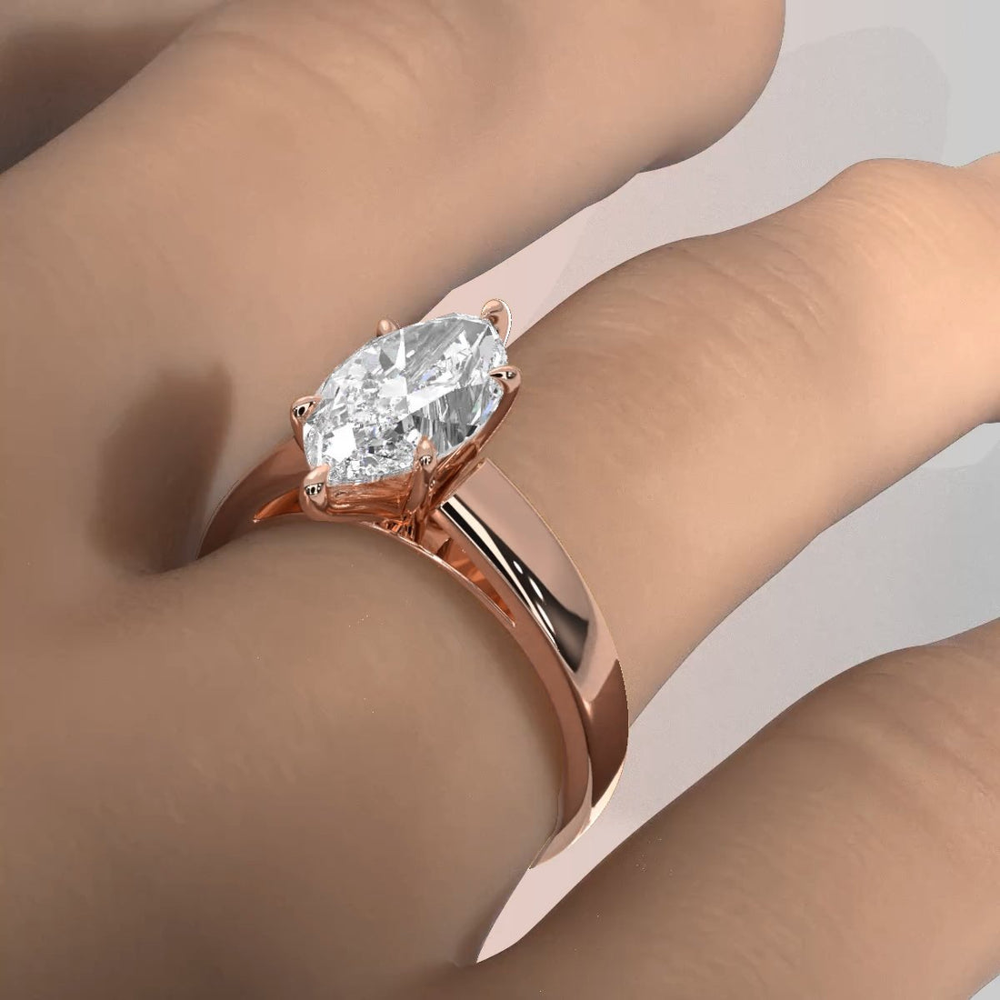 7g Cathedral Style Solitaire Lab Grown Diamond IGI Certified Engagement Ring 5.5mm 1.00 Ctw.