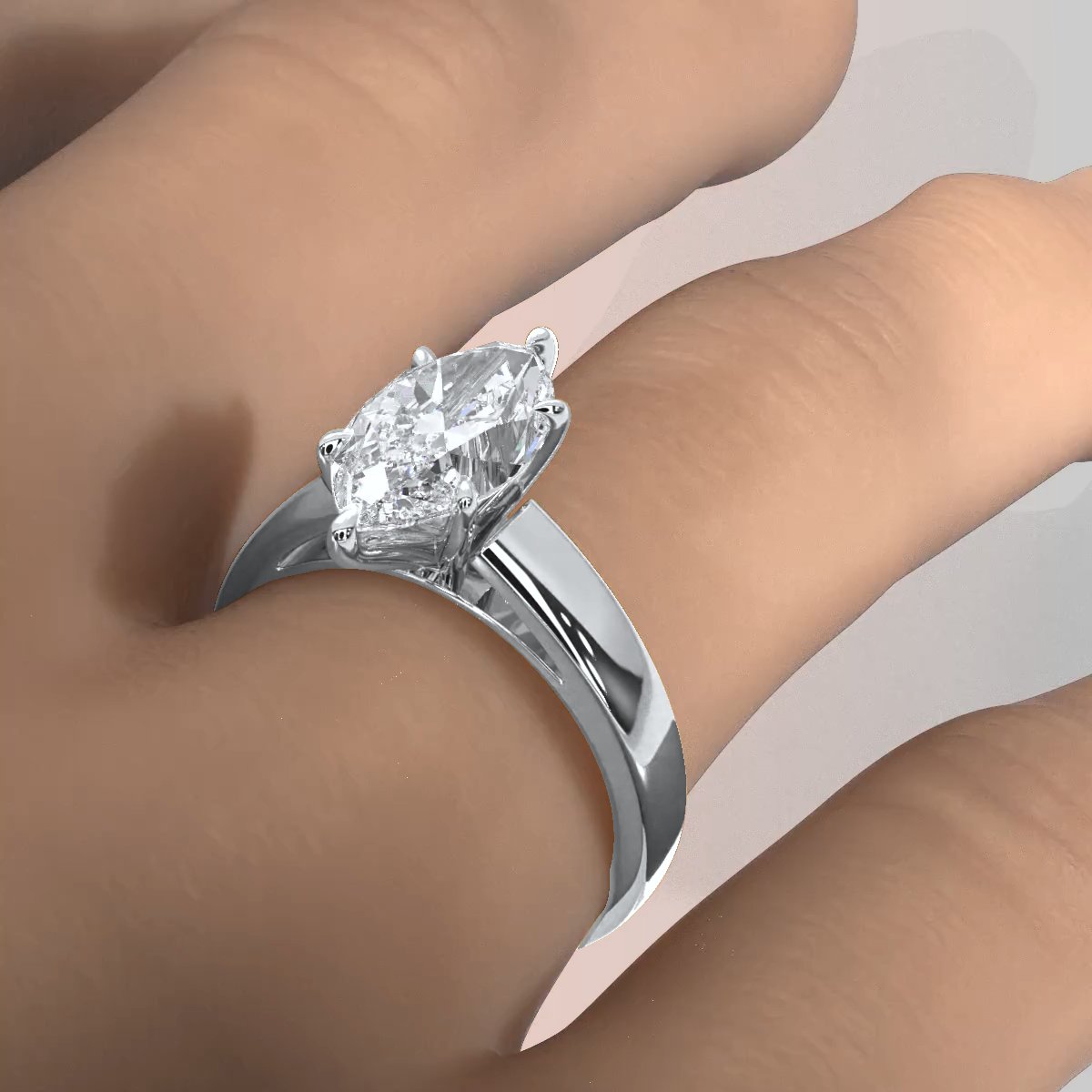 7g Cathedral Style Solitaire Lab Grown Diamond IGI Certified Engagement Ring 5.5mm 1.00 Ctw.