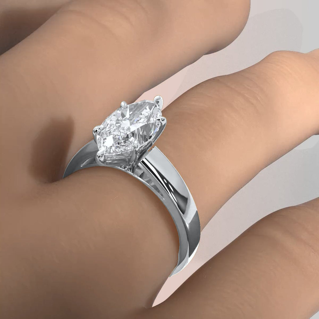 7g Cathedral Style Solitaire Lab Grown Diamond IGI Certified Engagement Ring 5.5mm 1.00 Ctw.