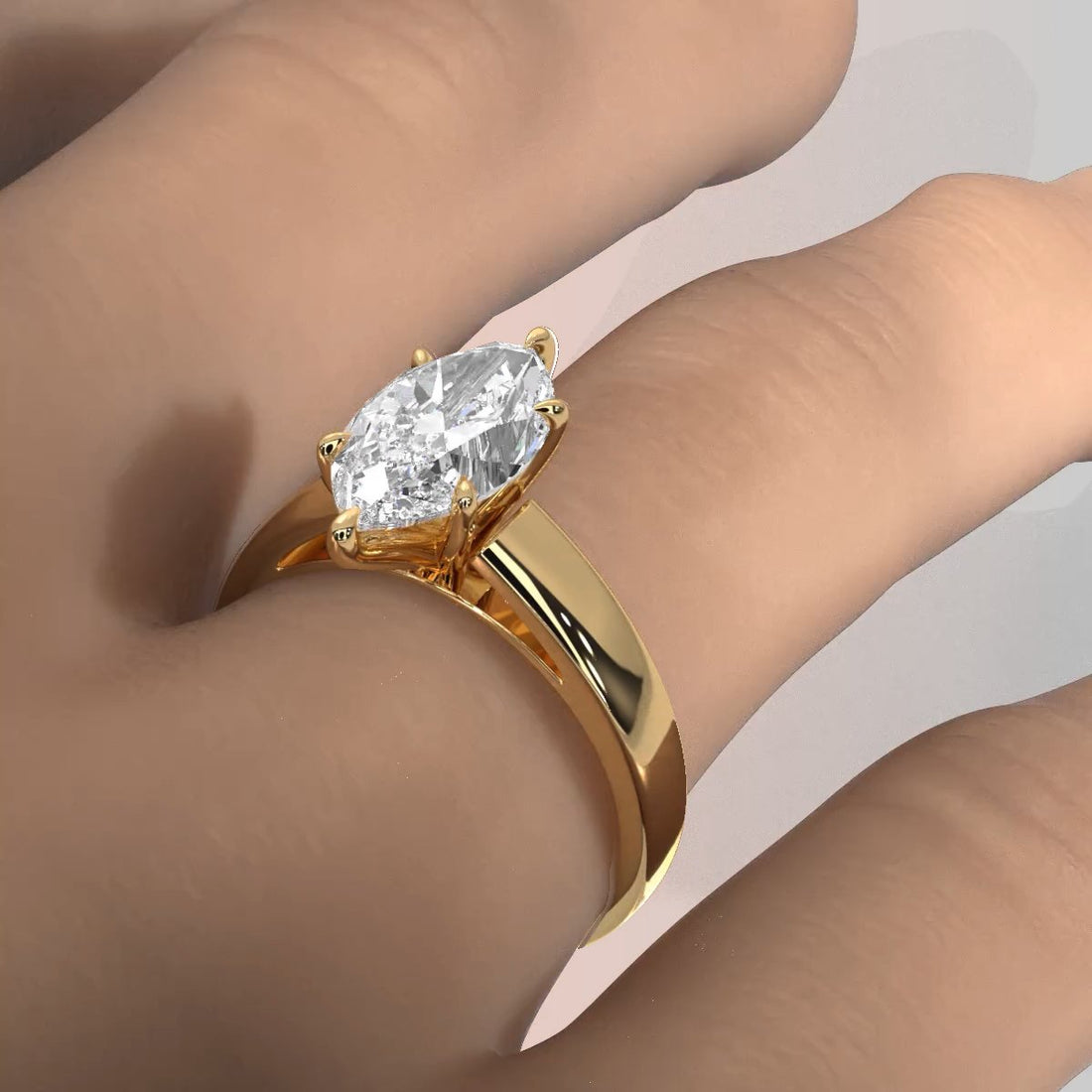 7g Cathedral Style Solitaire Lab Grown Diamond IGI Certified Engagement Ring 5.5mm 1.00 Ctw.