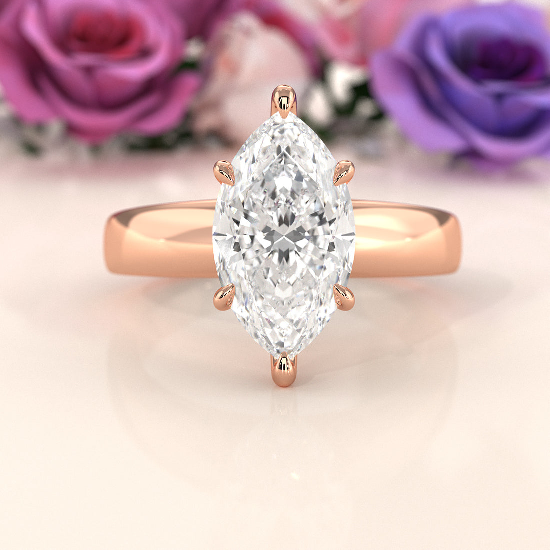 7g Cathedral Style Solitaire Lab Grown Diamond IGI Certified Engagement Ring 5.5mm 1.00 Ctw.