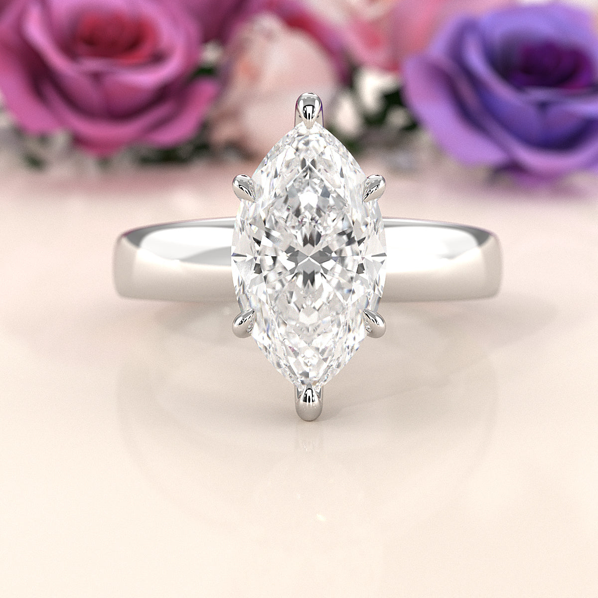 7g Cathedral Style Solitaire Lab Grown Diamond IGI Certified Engagement Ring 5.5mm 1.00 Ctw.