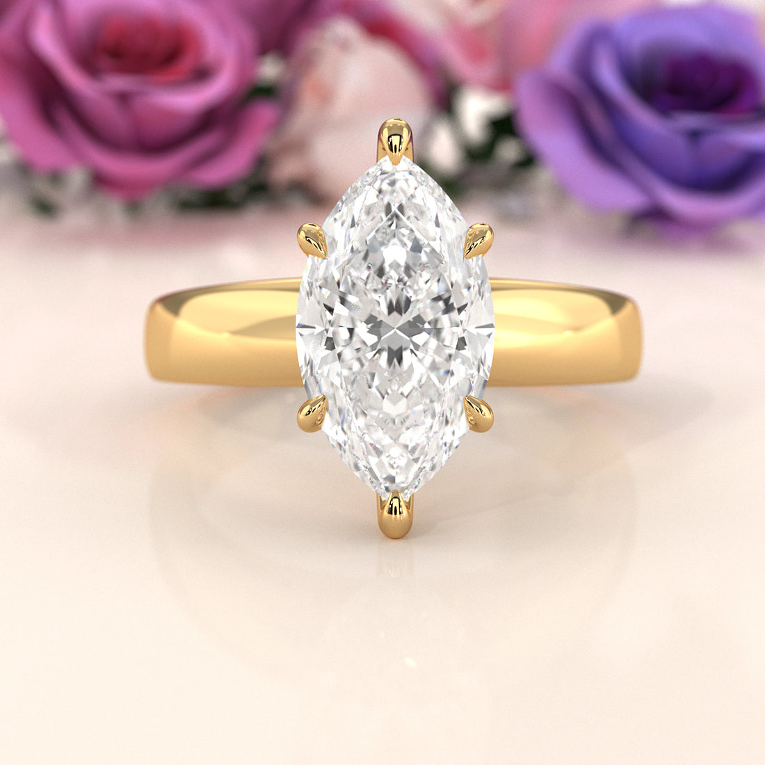 7g Cathedral Style Solitaire Lab Grown Diamond IGI Certified Engagement Ring 5.5mm 1.00 Ctw.