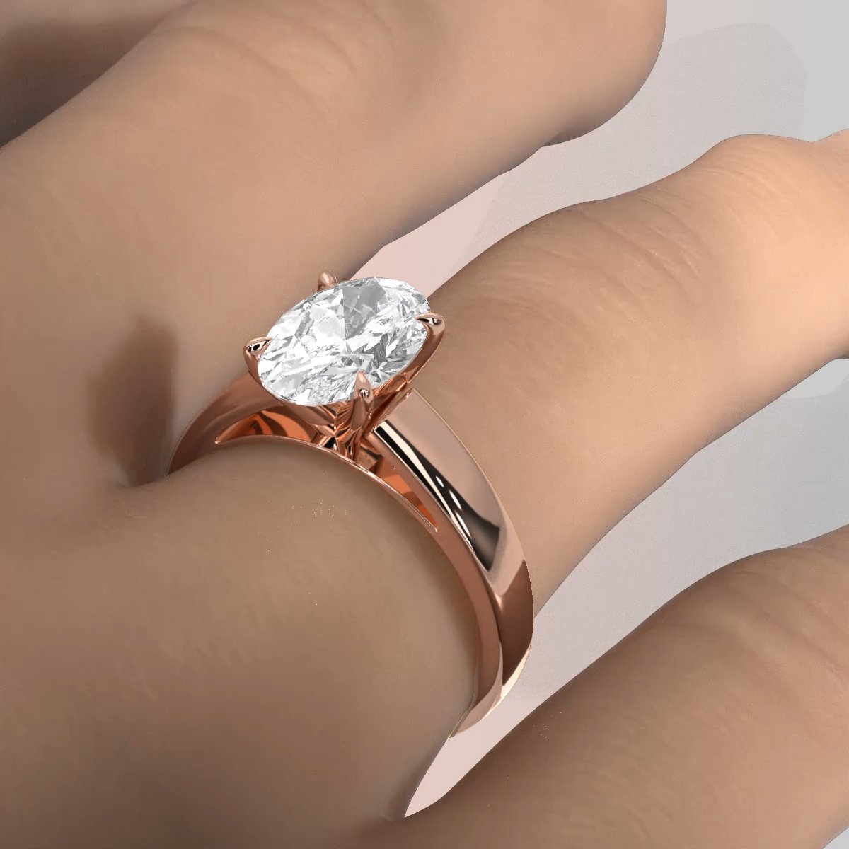 7g Cathedral Style Solitaire Lab Grown Diamond IGI Certified Engagement Ring 5.5mm 1.00 Ctw.