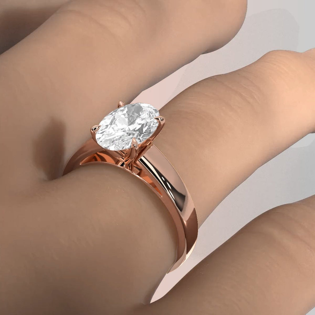 7g Cathedral Style Solitaire Lab Grown Diamond IGI Certified Engagement Ring 5.5mm 1.00 Ctw.