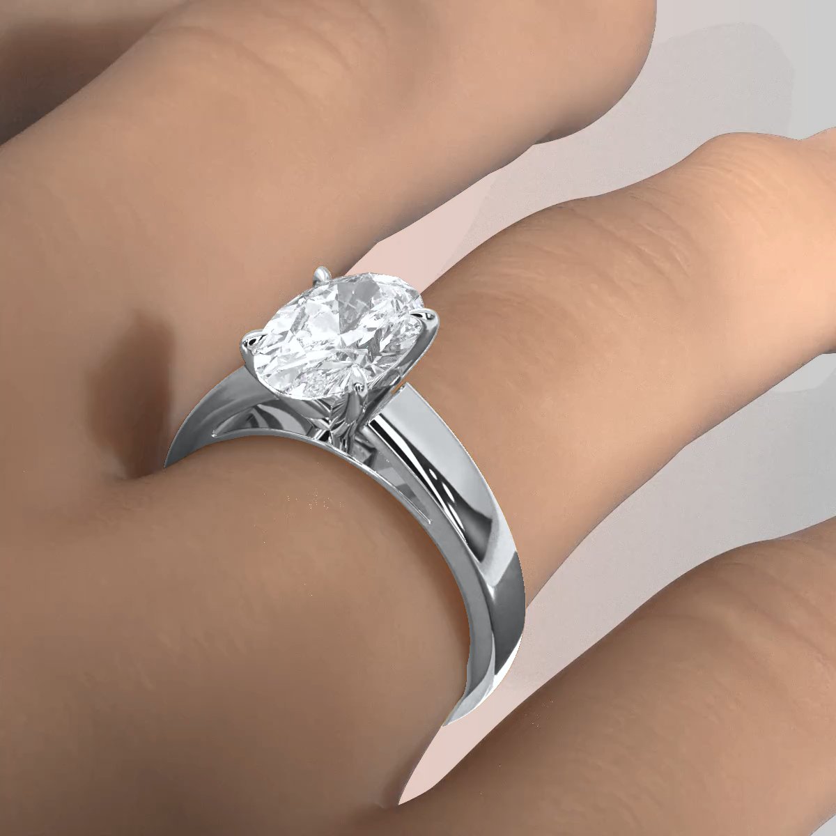 7g Cathedral Style Solitaire Lab Grown Diamond IGI Certified Engagement Ring 5.5mm 1.00 Ctw.