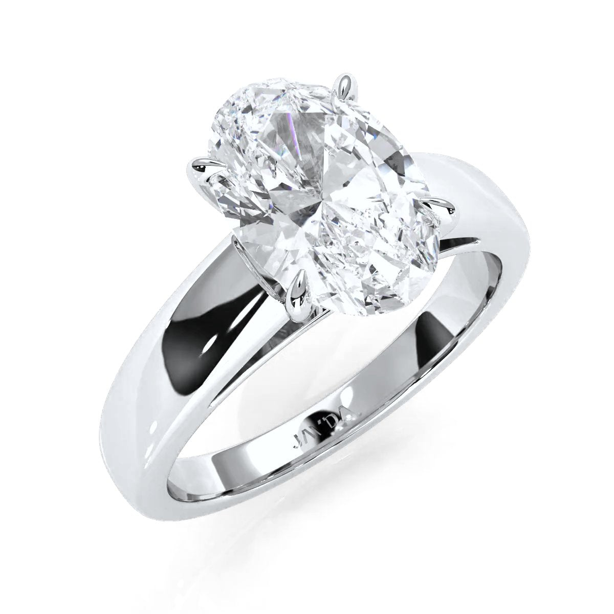7g Cathedral Style Solitaire Lab Grown Diamond IGI Certified Engagement Ring 5.5mm 1.00 Ctw.