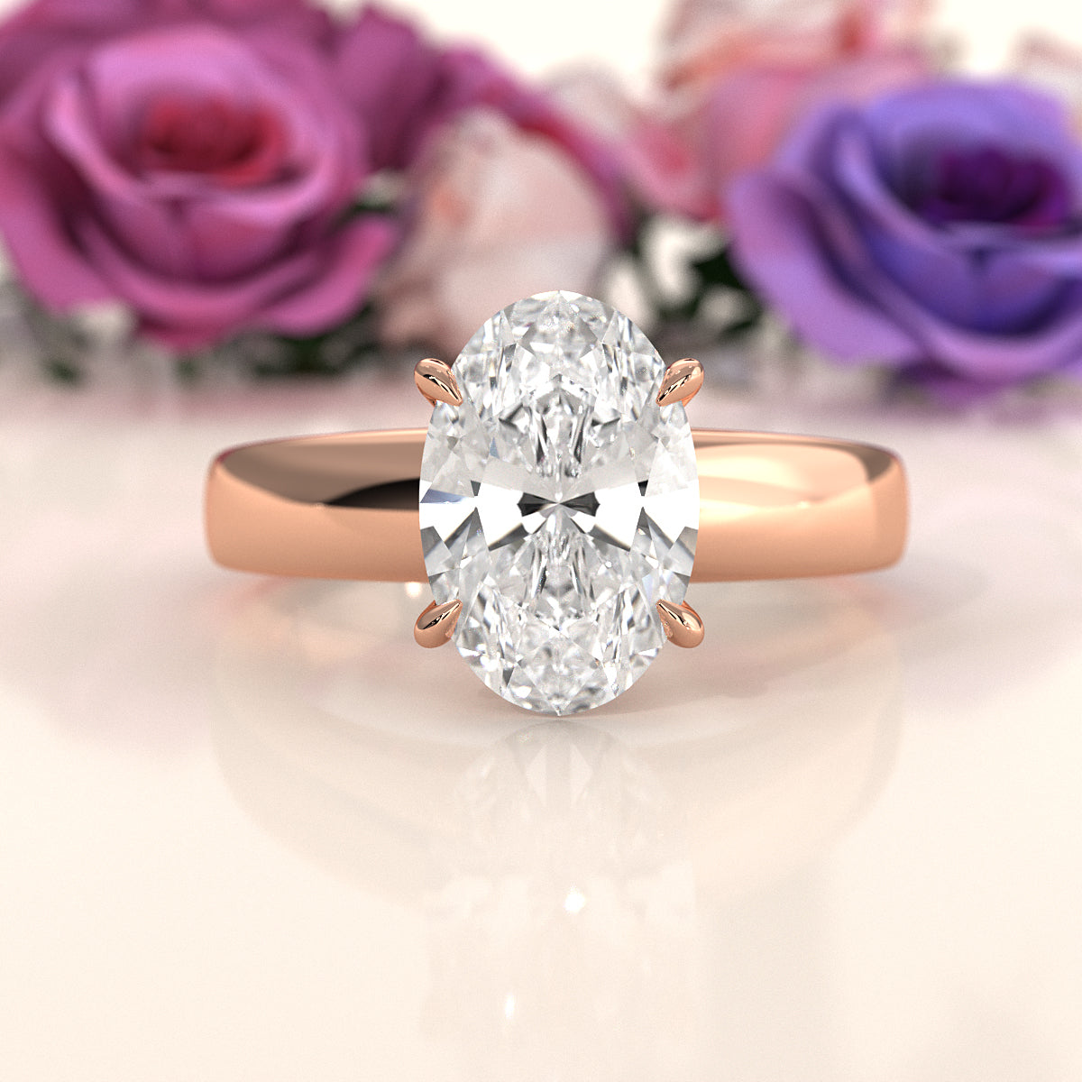 7g Cathedral Style Solitaire Lab Grown Diamond IGI Certified Engagement Ring 5.5mm 1.00 Ctw.