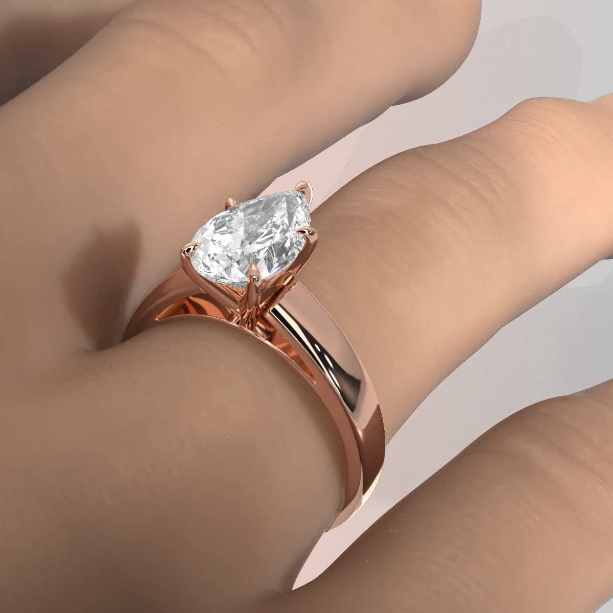 7g Cathedral Style Solitaire Lab Grown Diamond IGI Certified Engagement Ring 5.5mm 1.00 Ctw.