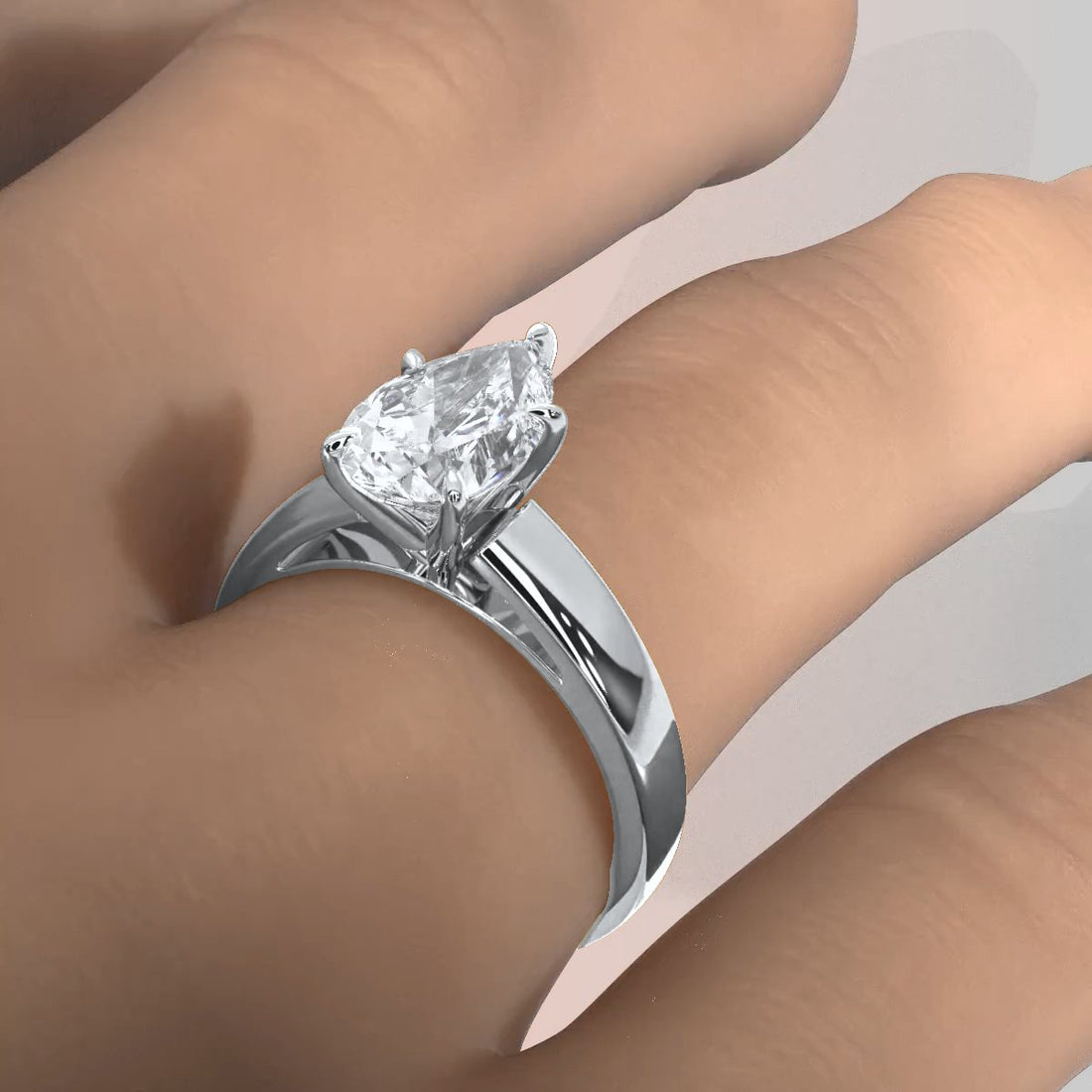 7g Cathedral Style Solitaire Lab Grown Diamond IGI Certified Engagement Ring 5.5mm 1.00 Ctw.