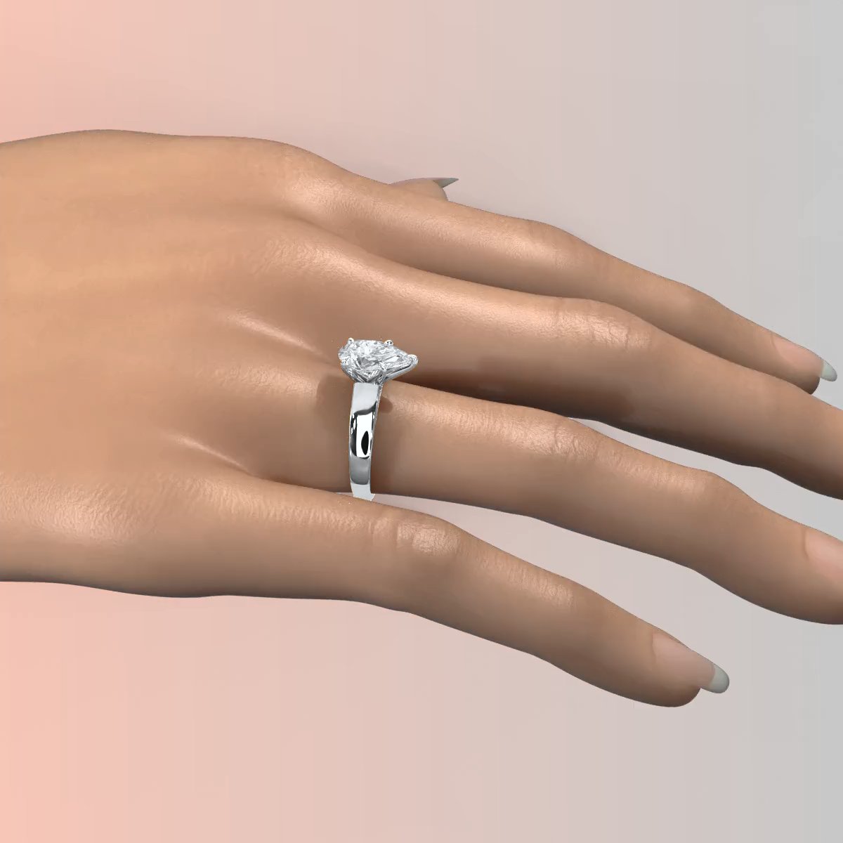 7g Cathedral Style Solitaire Lab Grown Diamond IGI Certified Engagement Ring 5.5mm 1.00 Ctw.