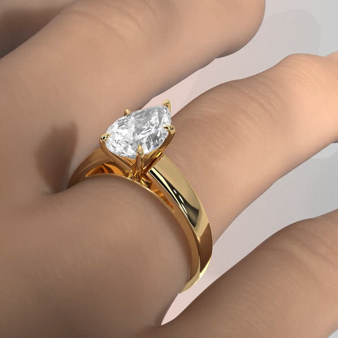 7g Cathedral Style Solitaire Lab Grown Diamond IGI Certified Engagement Ring 5.5mm 1.00 Ctw.