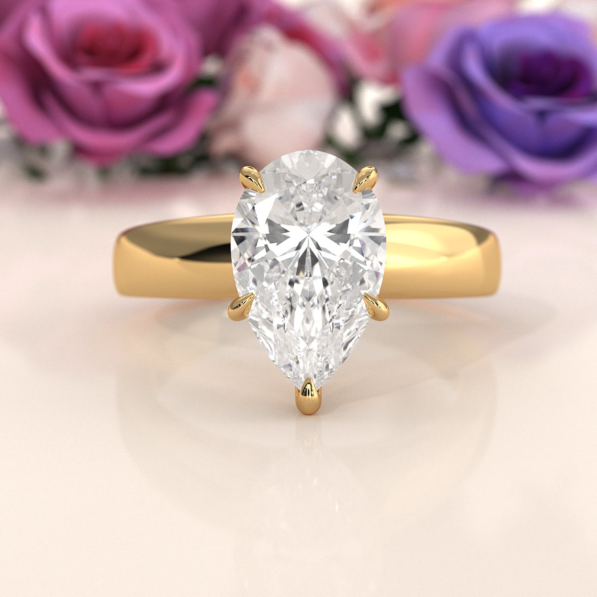 7g Cathedral Style Solitaire Lab Grown Diamond IGI Certified Engagement Ring 5.5mm 1.00 Ctw.