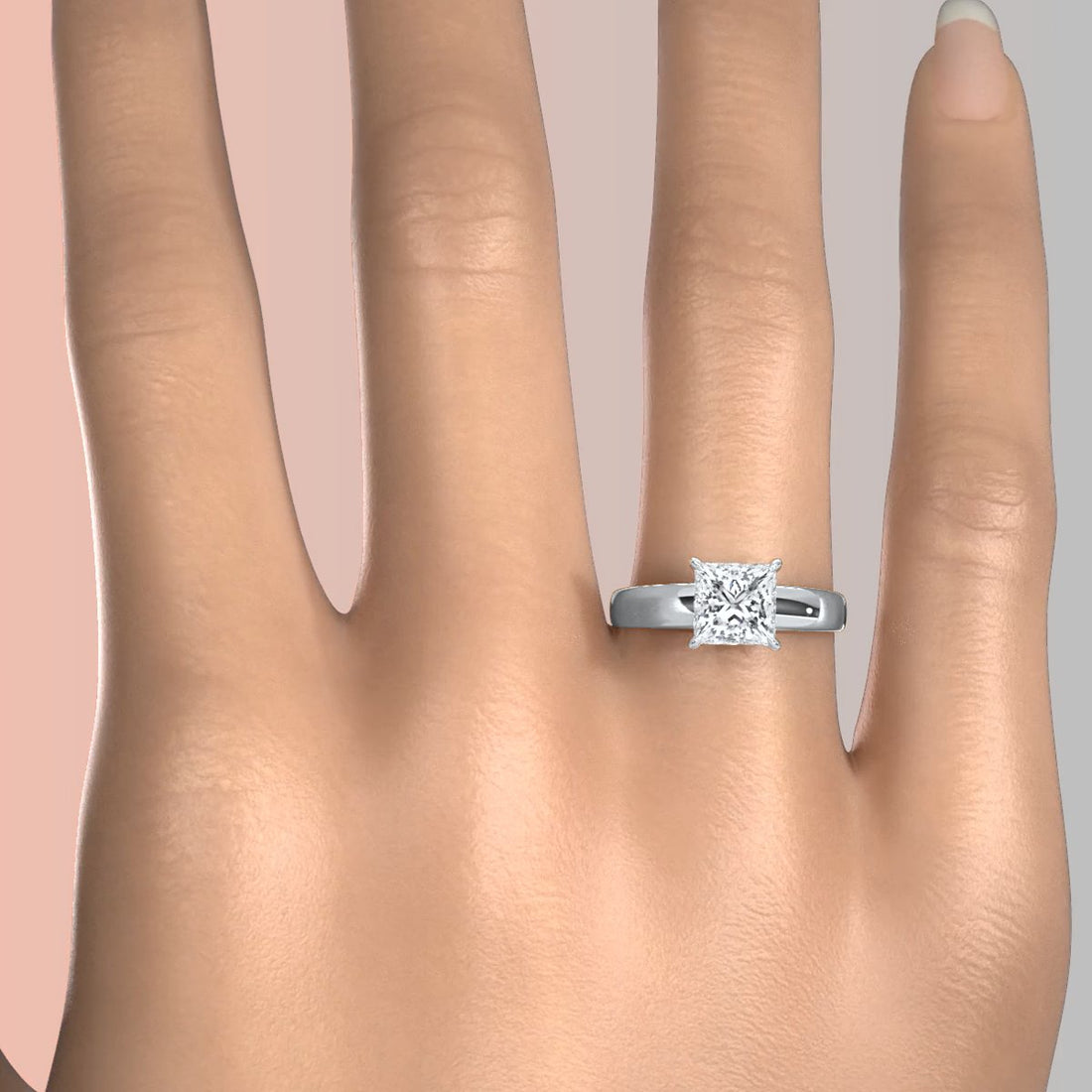 7g Cathedral Style Solitaire Lab Grown Diamond IGI Certified Engagement Ring 5.5mm 1.00 Ctw.