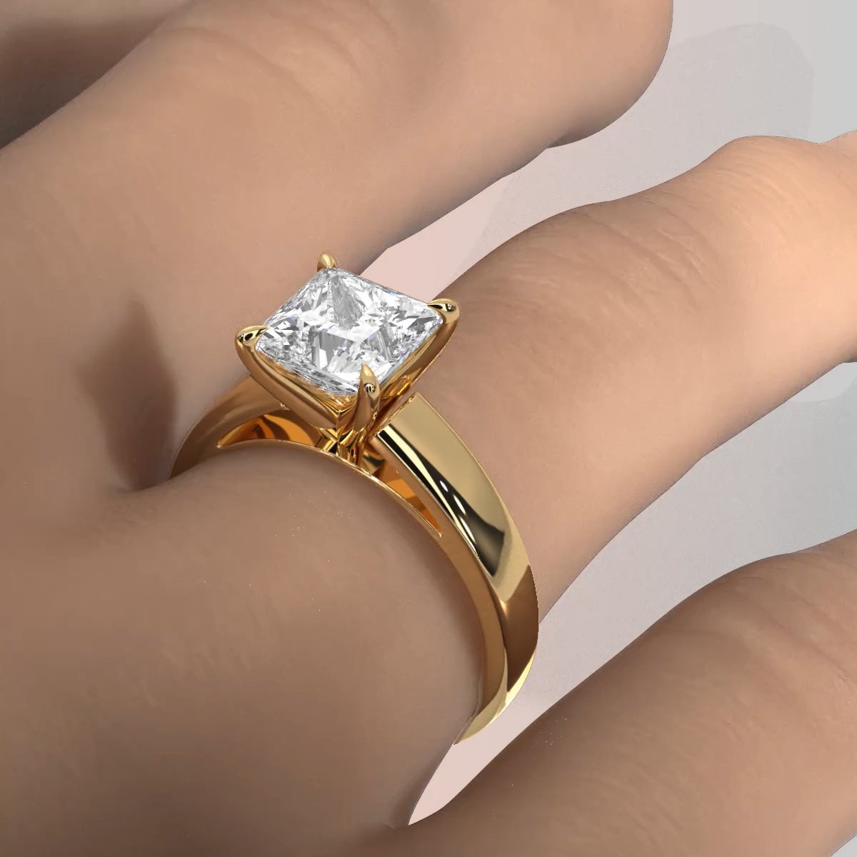 7g Cathedral Style Solitaire Lab Grown Diamond IGI Certified Engagement Ring 5.5mm 1.00 Ctw.