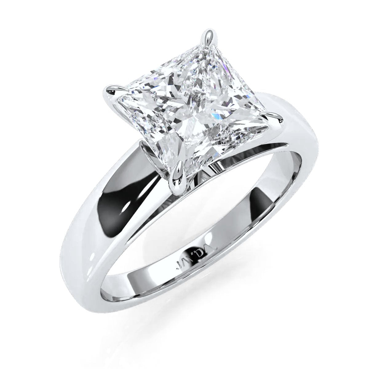 7g Cathedral Style Solitaire Lab Grown Diamond IGI Certified Engagement Ring 5.5mm 1.00 Ctw.