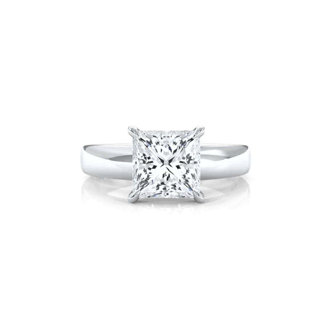 7g Cathedral Style Solitaire Lab Grown Diamond IGI Certified Engagement Ring 5.5mm 1.00 Ctw.
