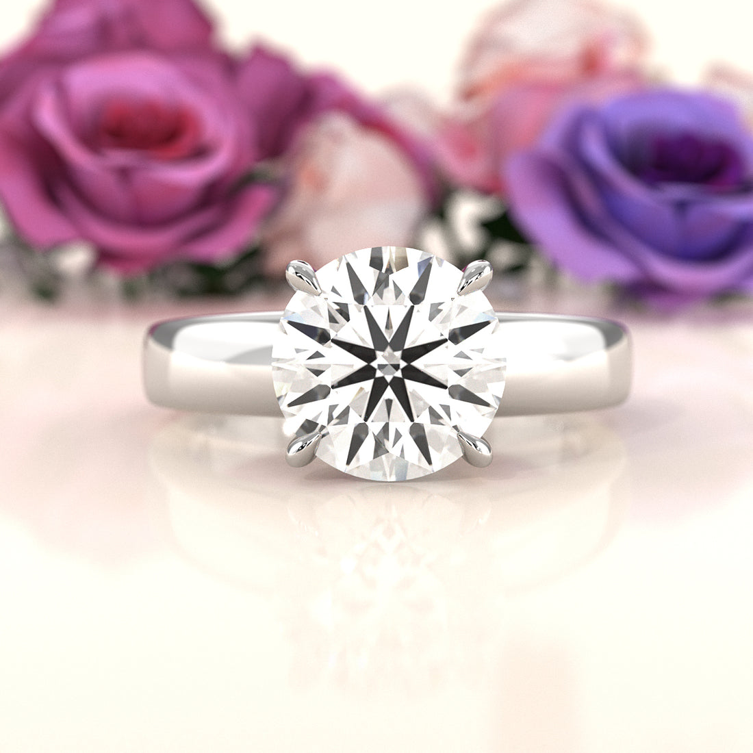 7g Cathedral Style Solitaire Lab Grown Diamond IGI Certified Engagement Ring 5.5mm 1.00 Ctw.