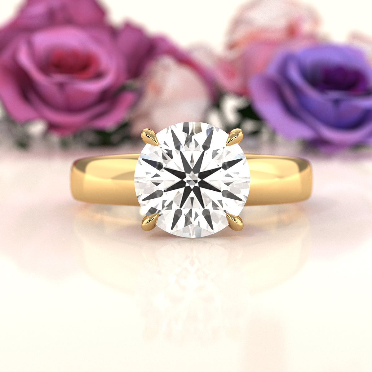 7g Cathedral Style Solitaire Lab Grown Diamond IGI Certified Engagement Ring 5.5mm 1.00 Ctw.