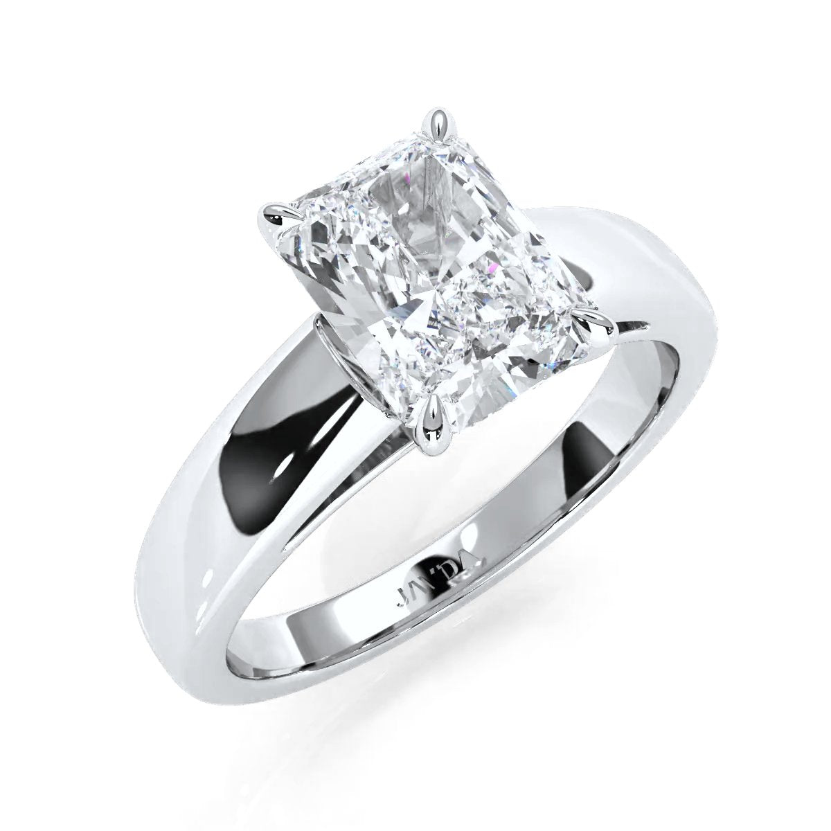 7g Cathedral Style Solitaire Lab Grown Diamond IGI Certified Engagement Ring 5.5mm 1.00 Ctw.