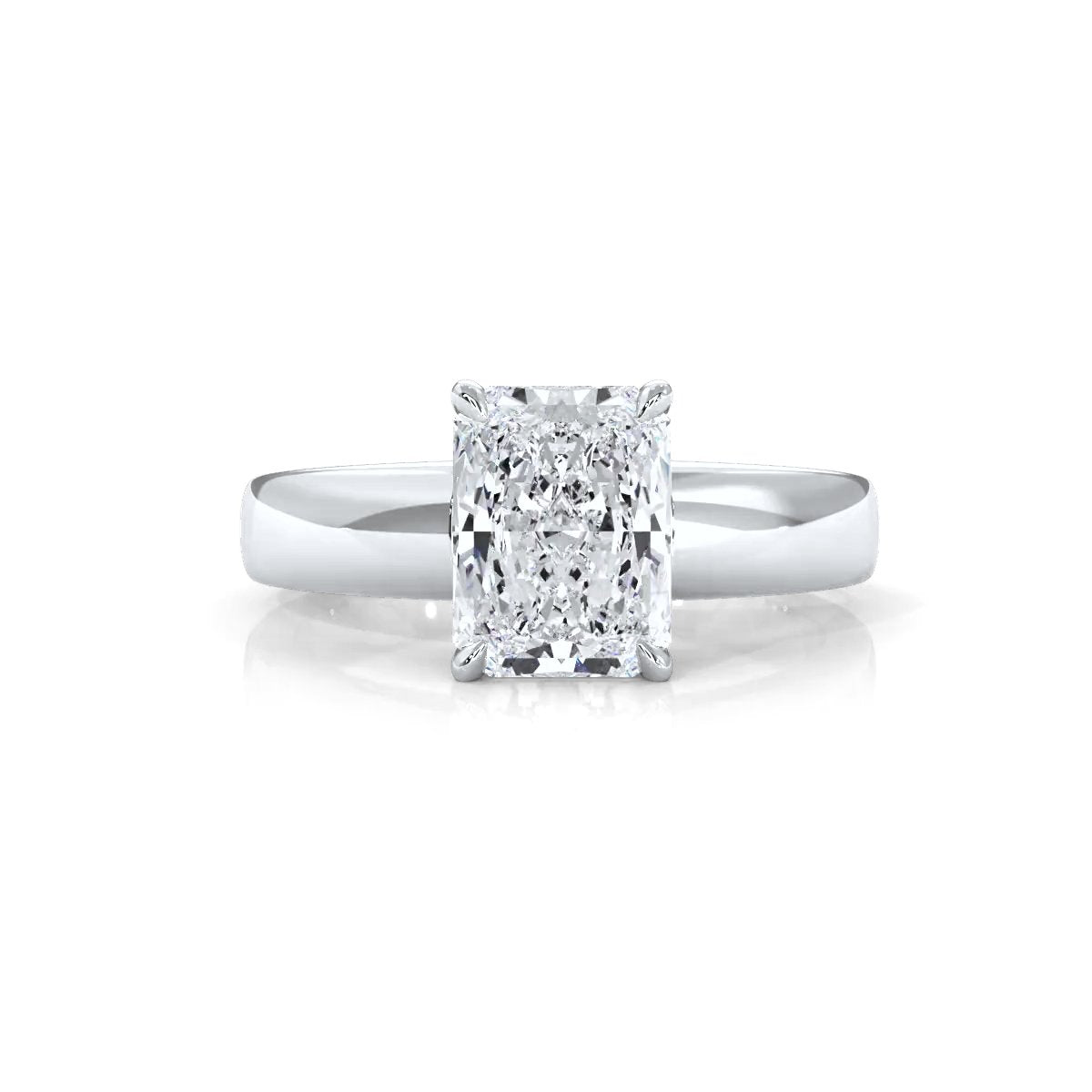 7g Cathedral Style Solitaire Lab Grown Diamond IGI Certified Engagement Ring 5.5mm 1.00 Ctw.