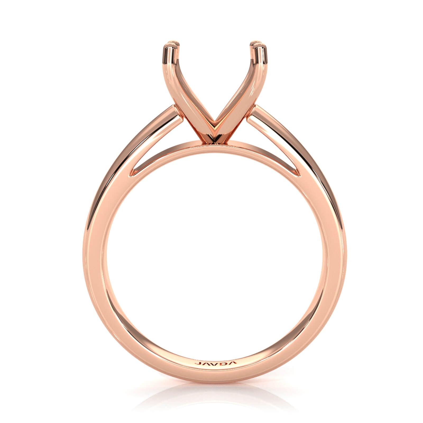 7g Cathedral Style Solitaire Semi Mount Engagement Ring Setting 5.5mm