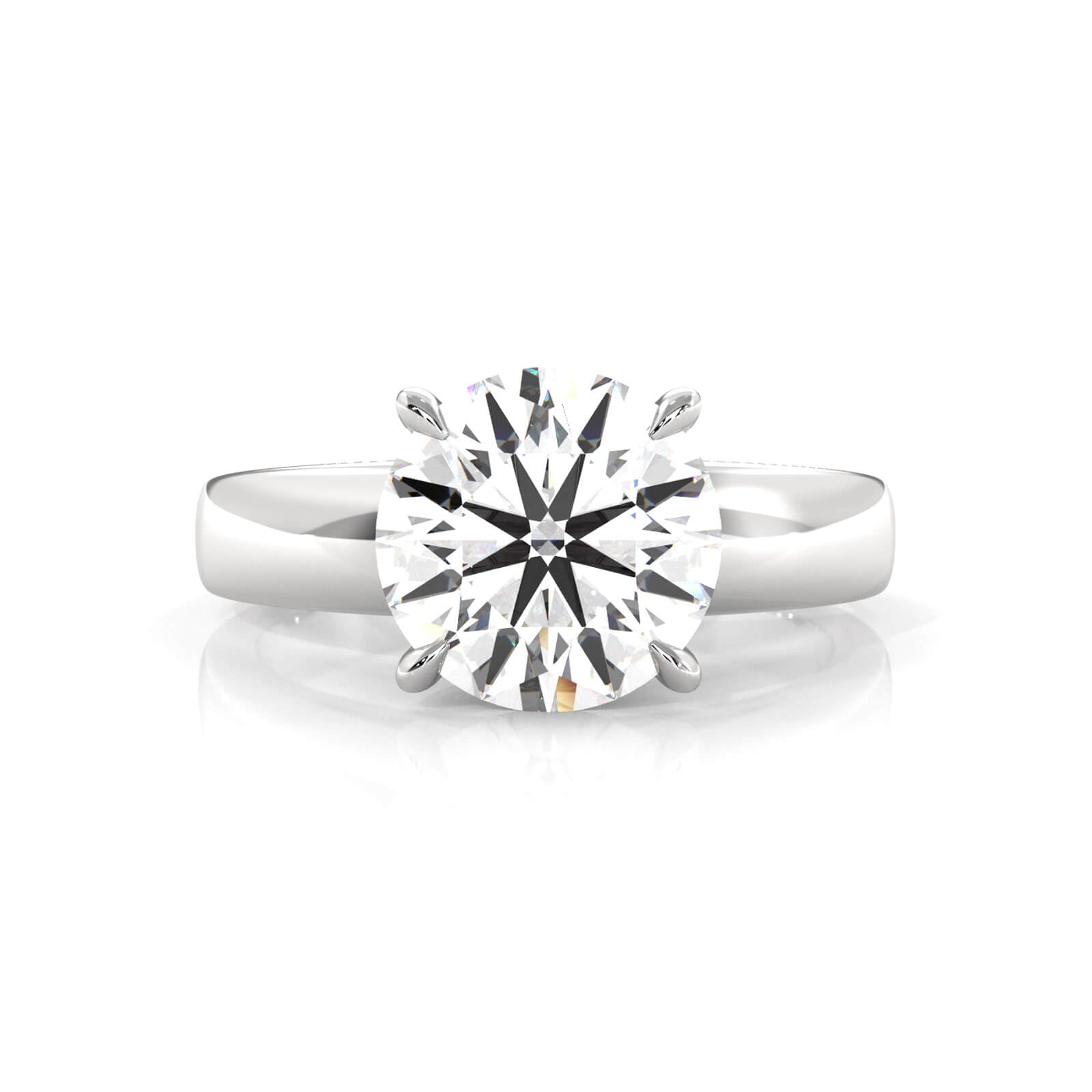 7g Cathedral Style Solitaire Lab Grown Diamond IGI Certified Engagement Ring 5.5mm 1.00 Ctw.