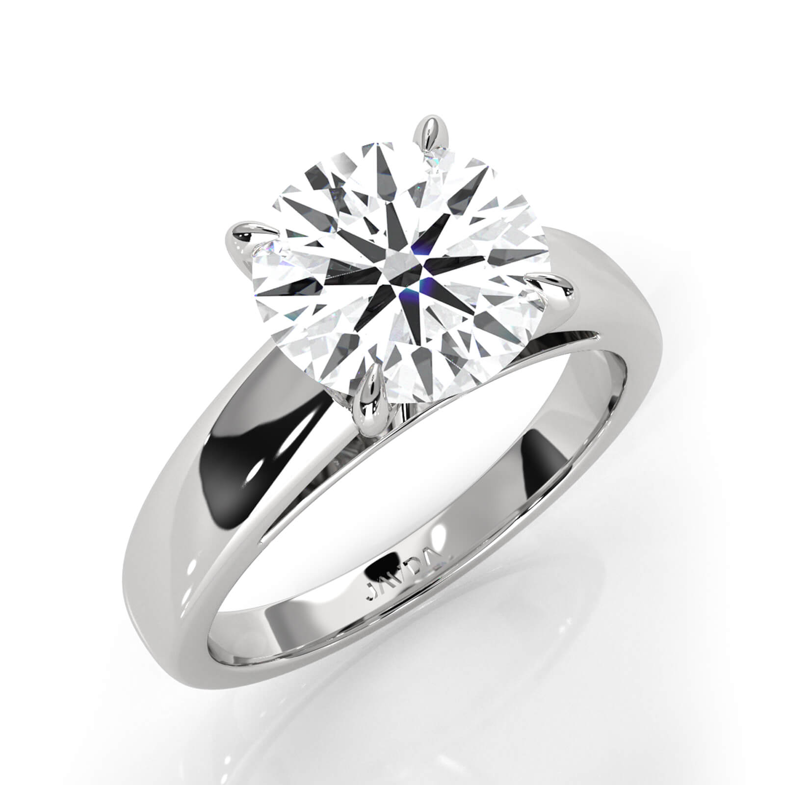 7g Cathedral Style Solitaire Lab Grown Diamond IGI Certified Engagement Ring 5.5mm 1.00 Ctw.